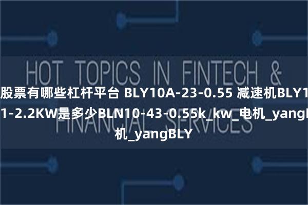 股票有哪些杠杆平台 BLY10A-23-0.55 减速机BLY15-11-2.2KW是多少BLN10-43-0.55k_kw_电机_yangBLY